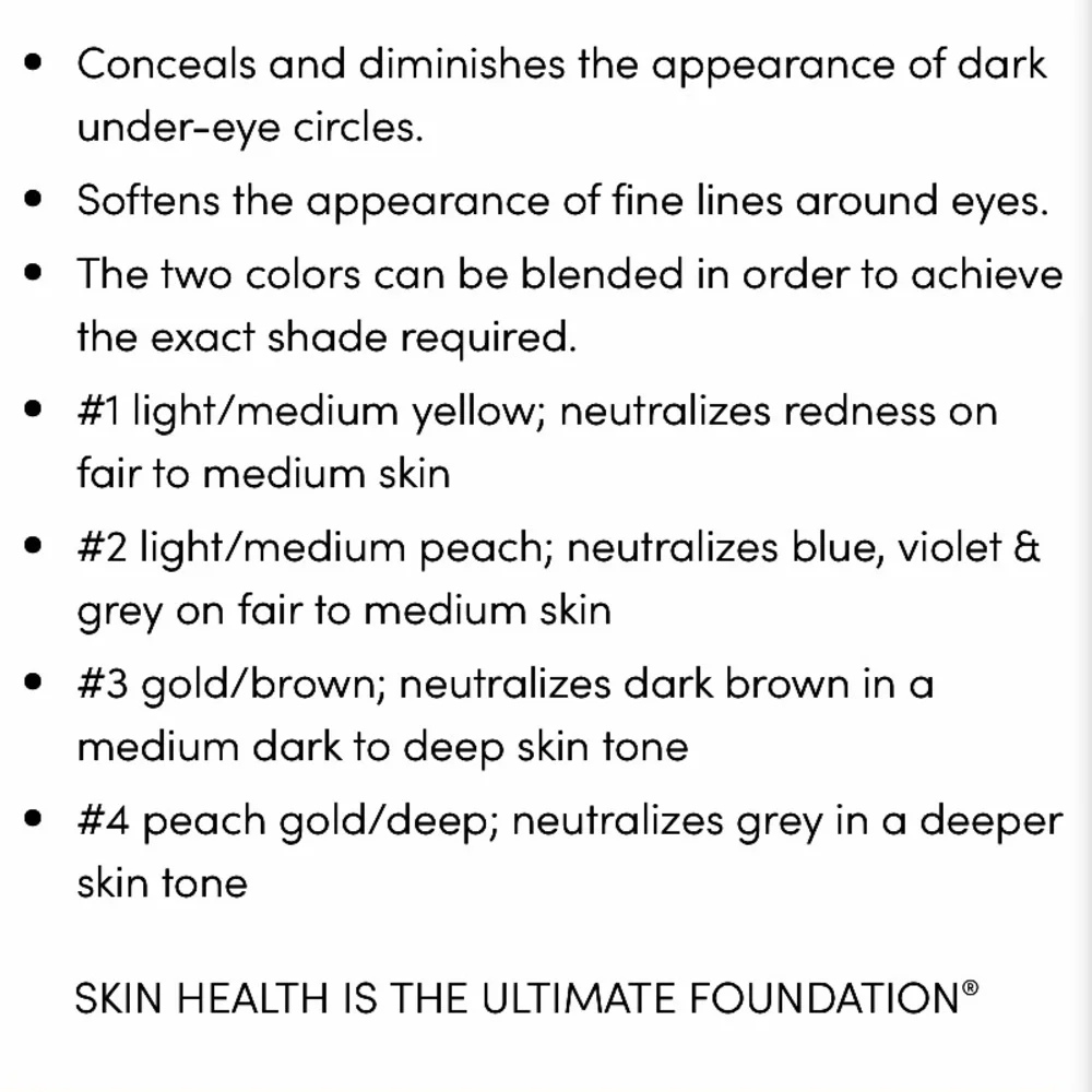 Jane iredale Concealer under eyes and face
